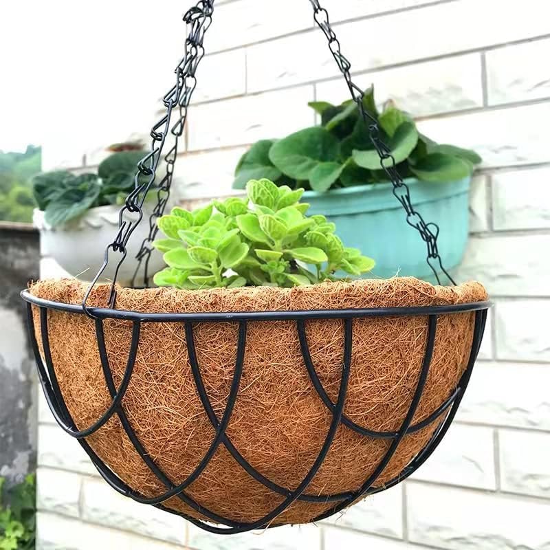 LAVZAN 8inch Replaceable Coco Liner for Hanging Basket Coco Liner for Flower Baskets 100% Natural Coir Liners for Basket (8 in / 2Pcs) - Image 3